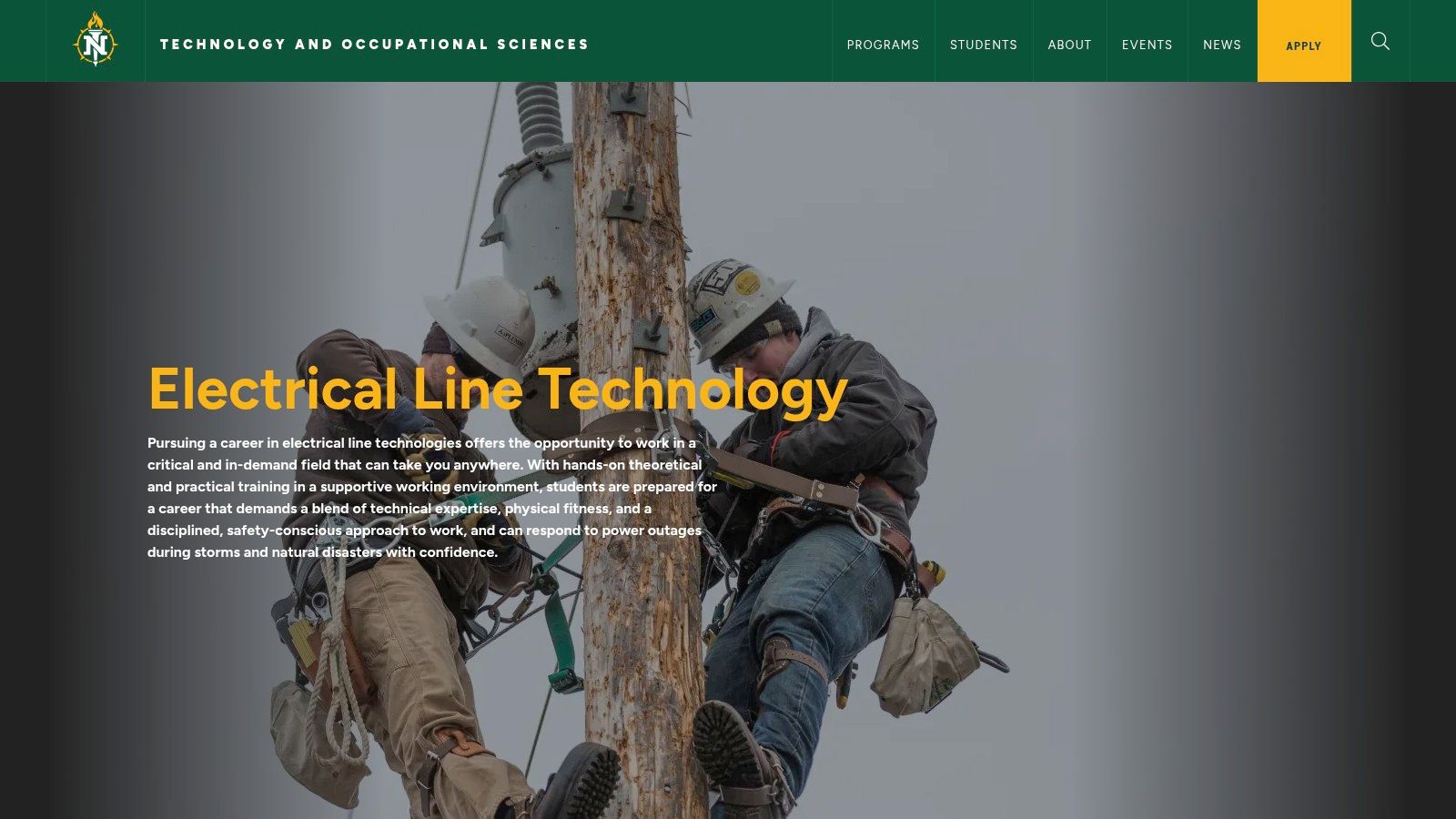 Northern Michigan University + Midwest Skills Development Center – Electrical Line Technician